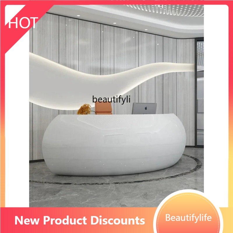 Office Furniture Company - A07 Paint Reception Desk Creative round