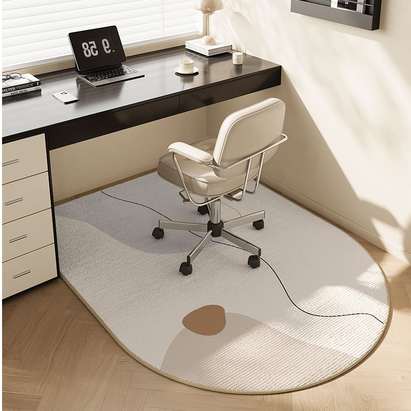 Chair Mat Hard Floor - VIKAMA Irregular Abstract Line Office Desk