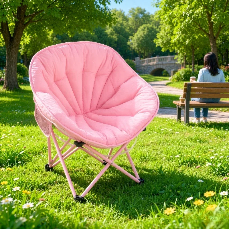 Visitor Chair Padded - Oversized Padded Folding Camping Chair Moon