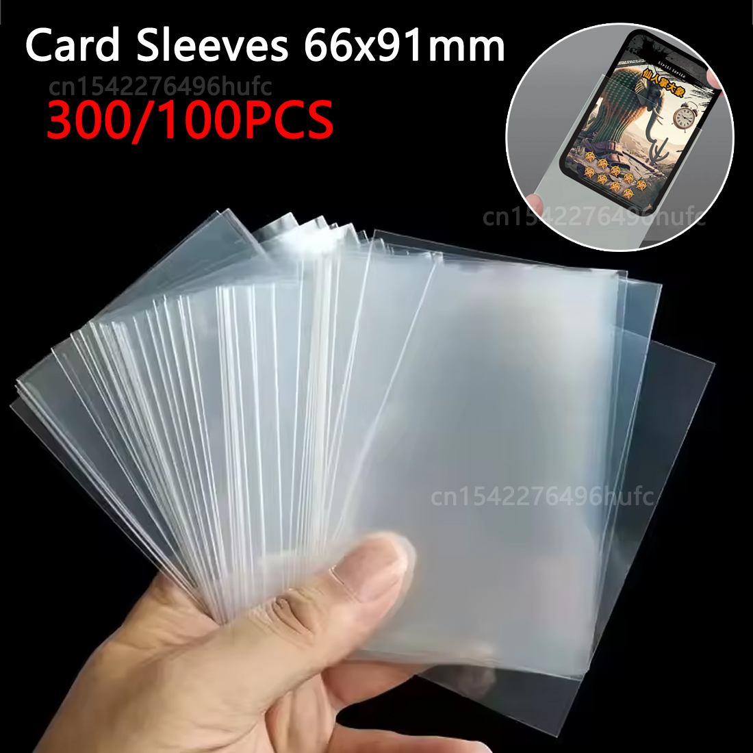 300/100Pcs 66*91mm Card Sleeve - đánh giá và giá Binder Storage Box
