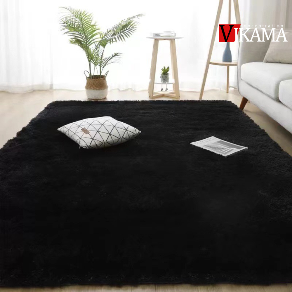 VIKAMA black Area Plush for Be - đánh giá và giá Chair Mat Hard Floor