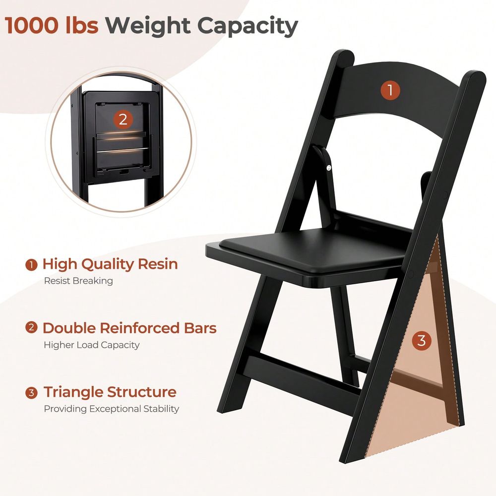4pcs Resin Folding Chairs With - đánh giá và giá Visitor Chair Padded